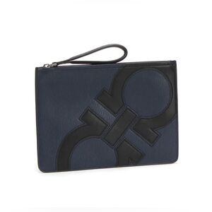 Salvatore Ferragamo Gancini Azul marino clutch